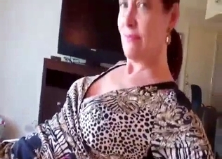 Sexy mom takes care of her filthy son