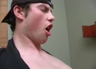 Busty redhead mom is sucking on the knees