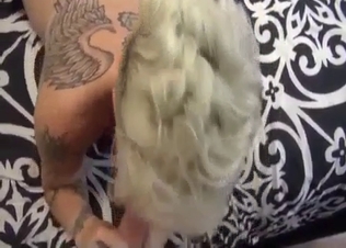 Tattooed mother nicely sucked her stepson